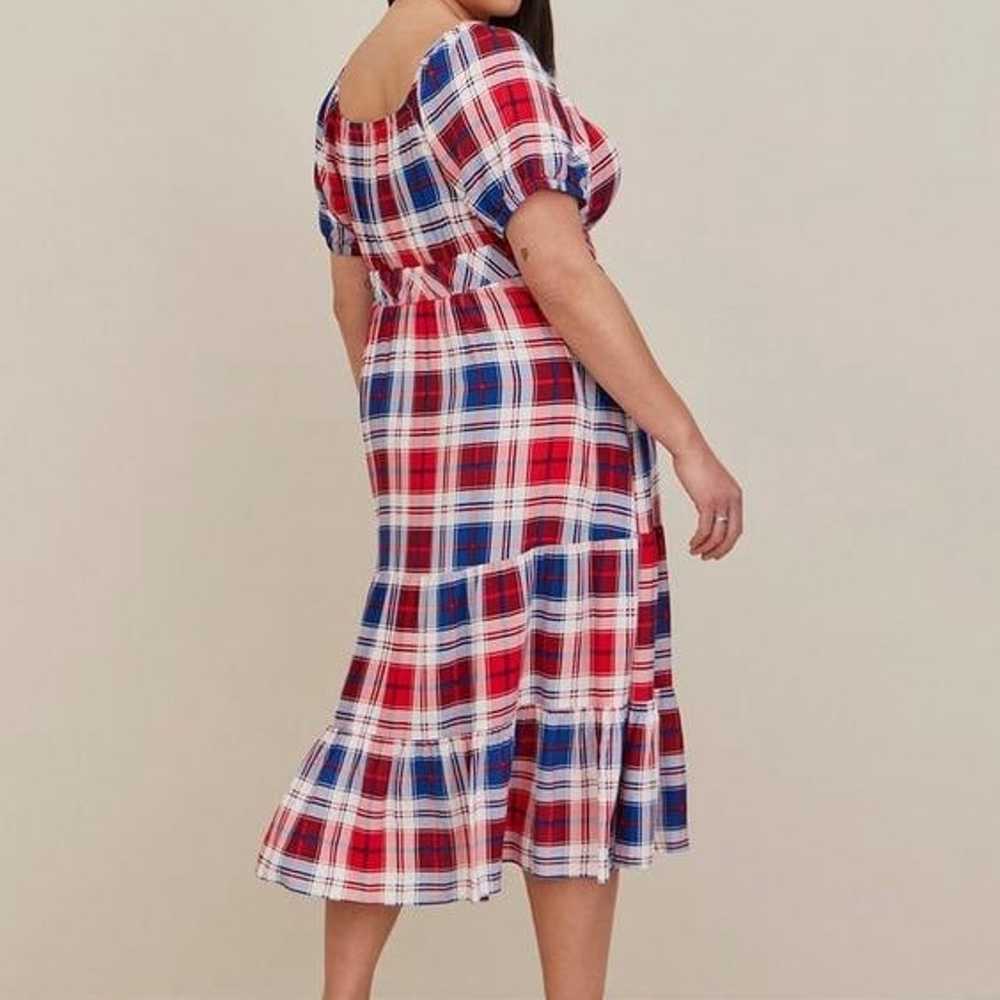 Torrid Puff Sleeve Tiered Maxi Dress - Challis Pl… - image 3
