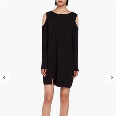 AllSaints Cold Shoulder Dress Black Long Sleeve O… - image 1