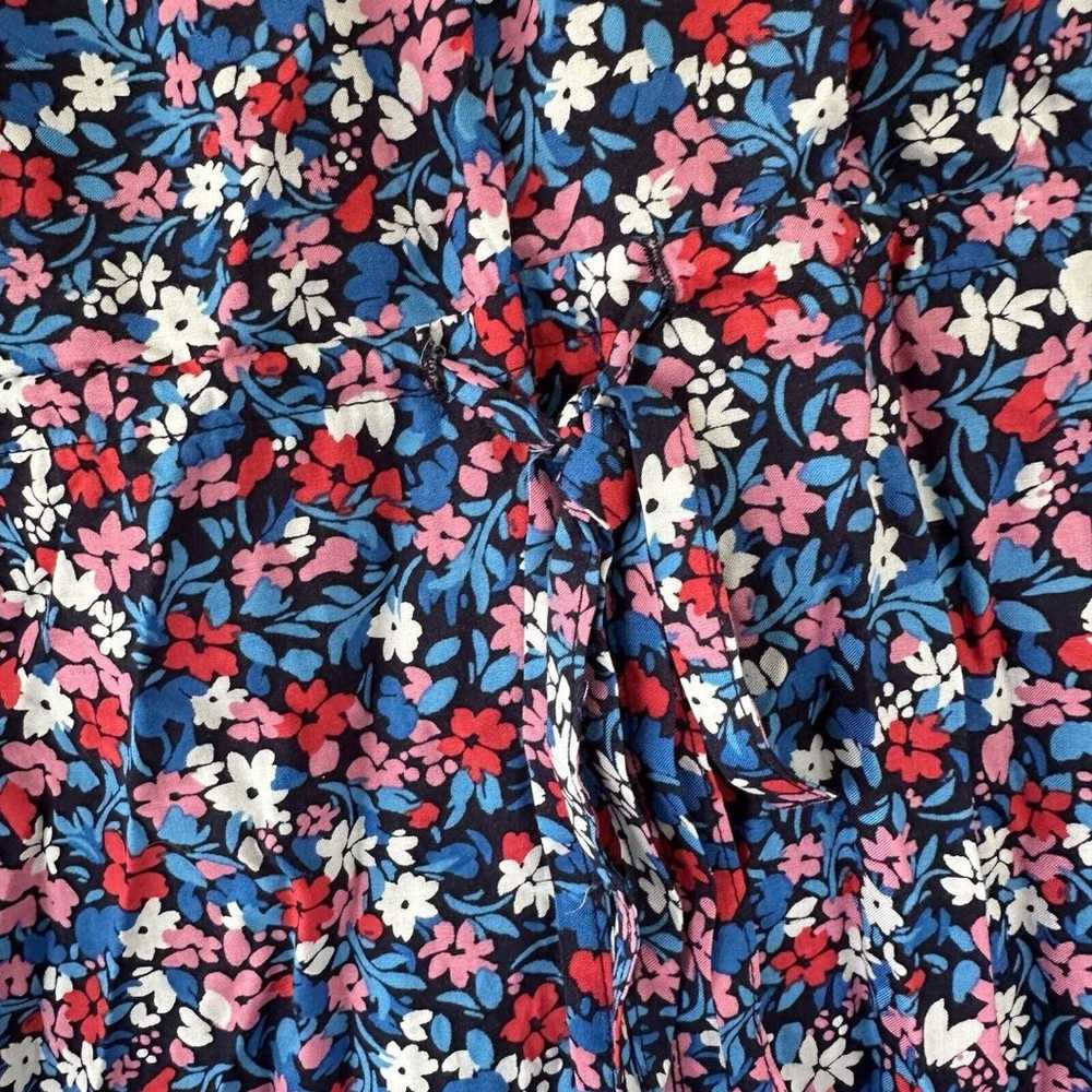 Draper James Floral Dress XL Waist Tie Knee Length - image 4