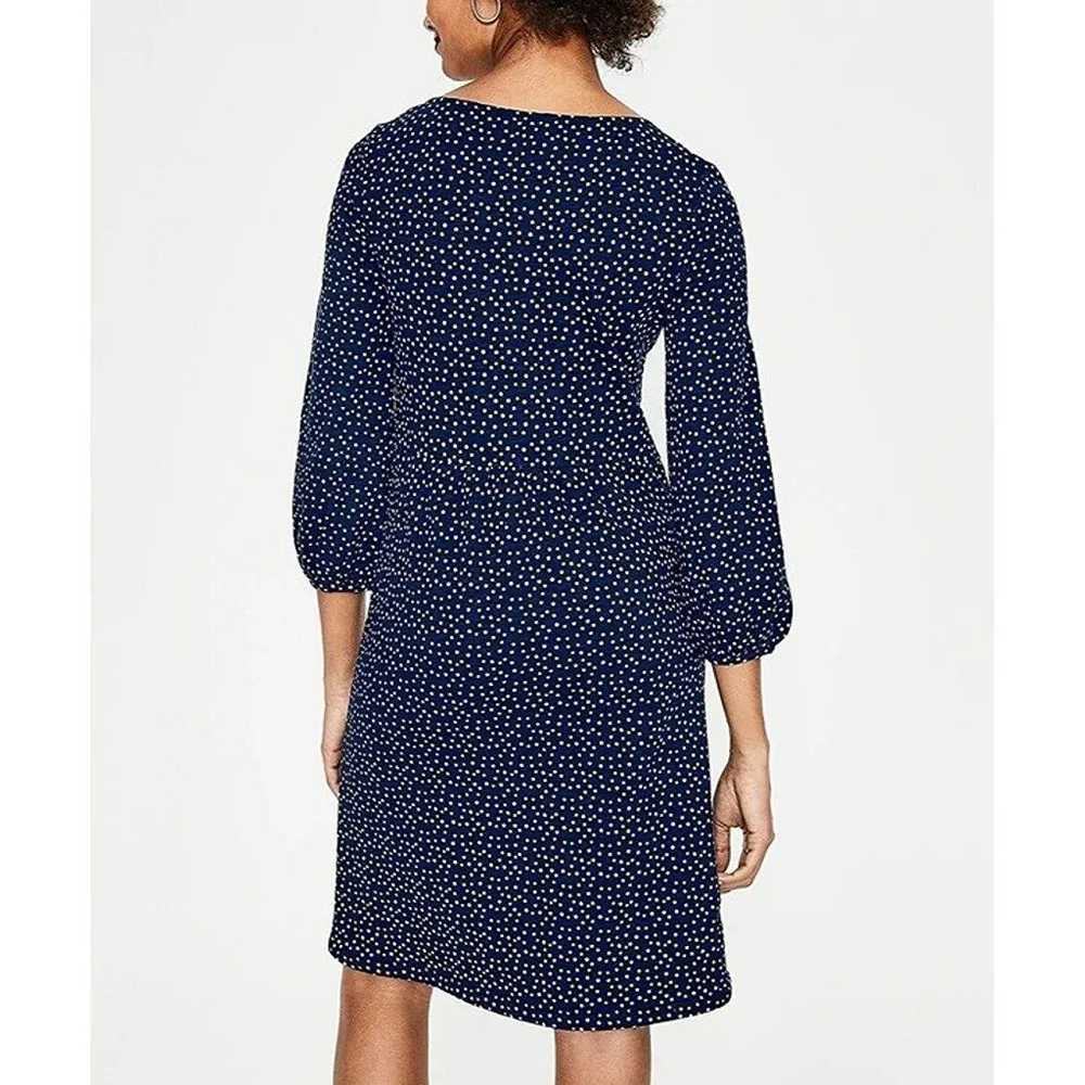 Boden Odelia Blue Star Print Jersey Dress, Size 4 - image 2