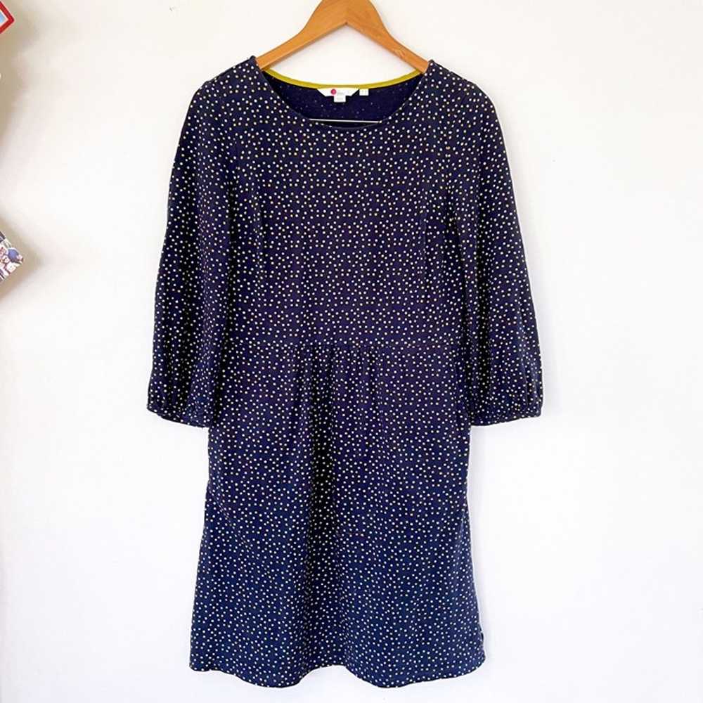 Boden Odelia Blue Star Print Jersey Dress, Size 4 - image 3