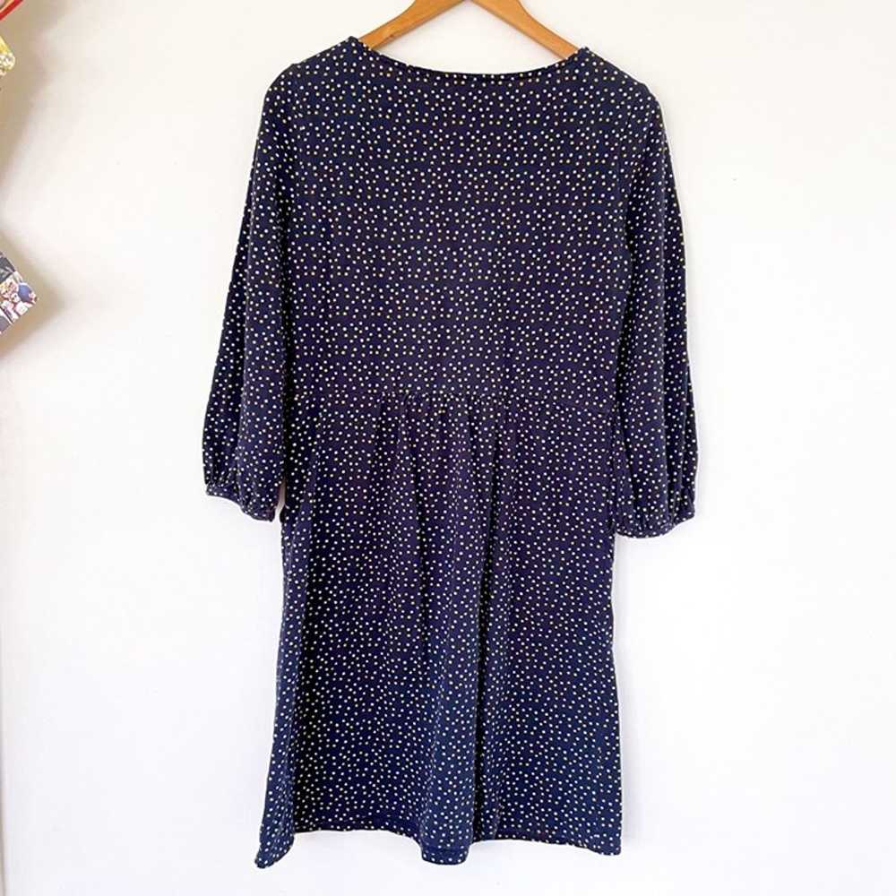 Boden Odelia Blue Star Print Jersey Dress, Size 4 - image 4
