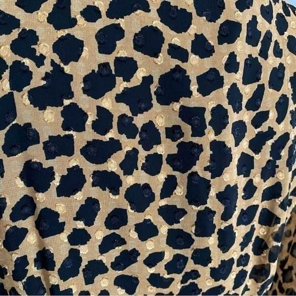 Free People Leopard Print Ruffle Collar Wrap Mini… - image 7