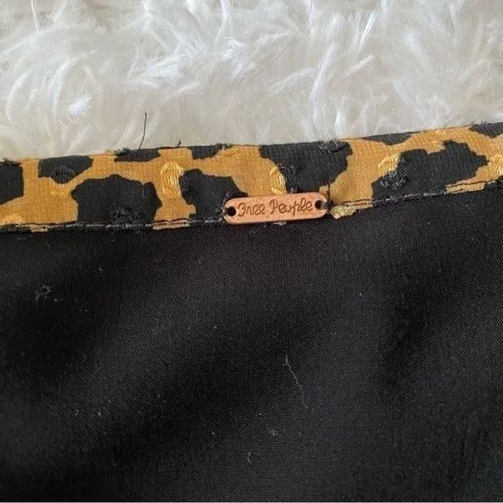 Free People Leopard Print Ruffle Collar Wrap Mini… - image 9