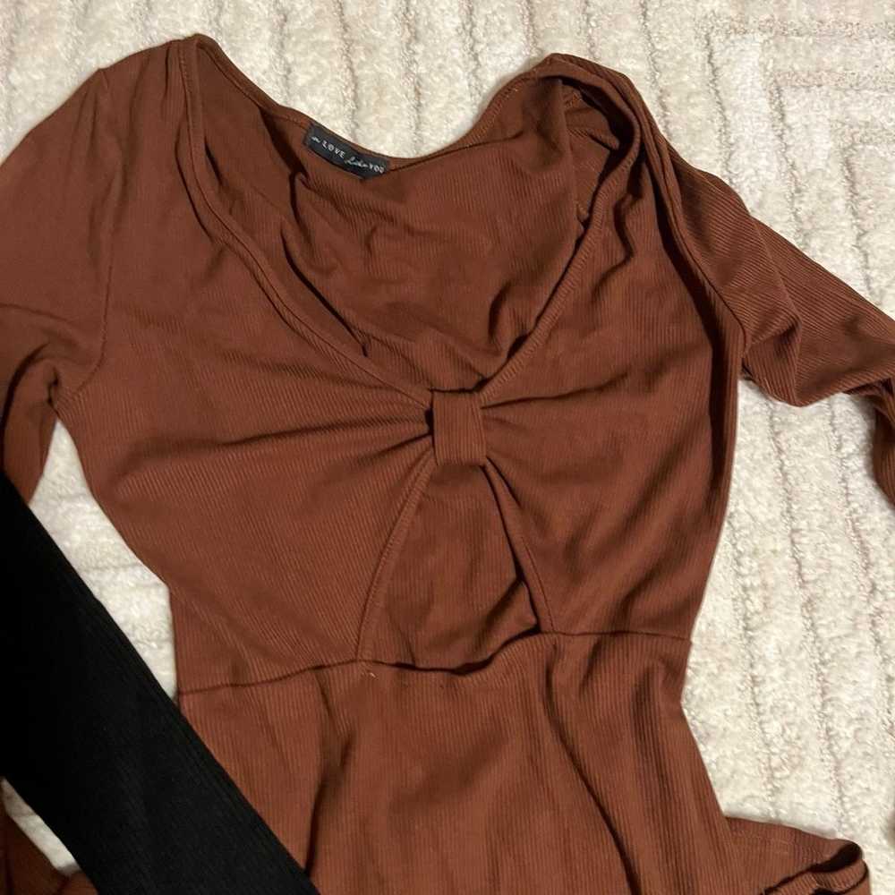 Sexy cut-out bodycon maxi dresses long sleeve M - image 6