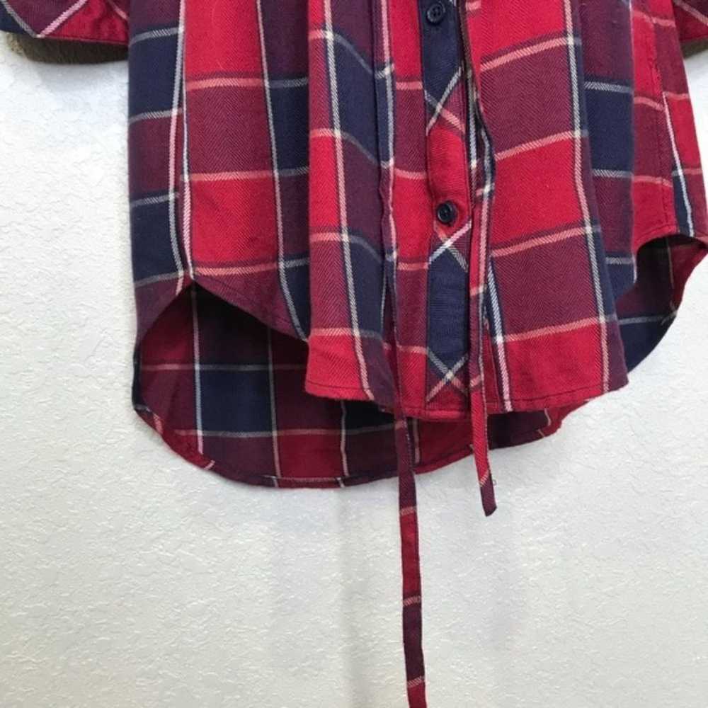 Rails Nadine Red/Blue Button Up Plaid Long Sleeve… - image 8