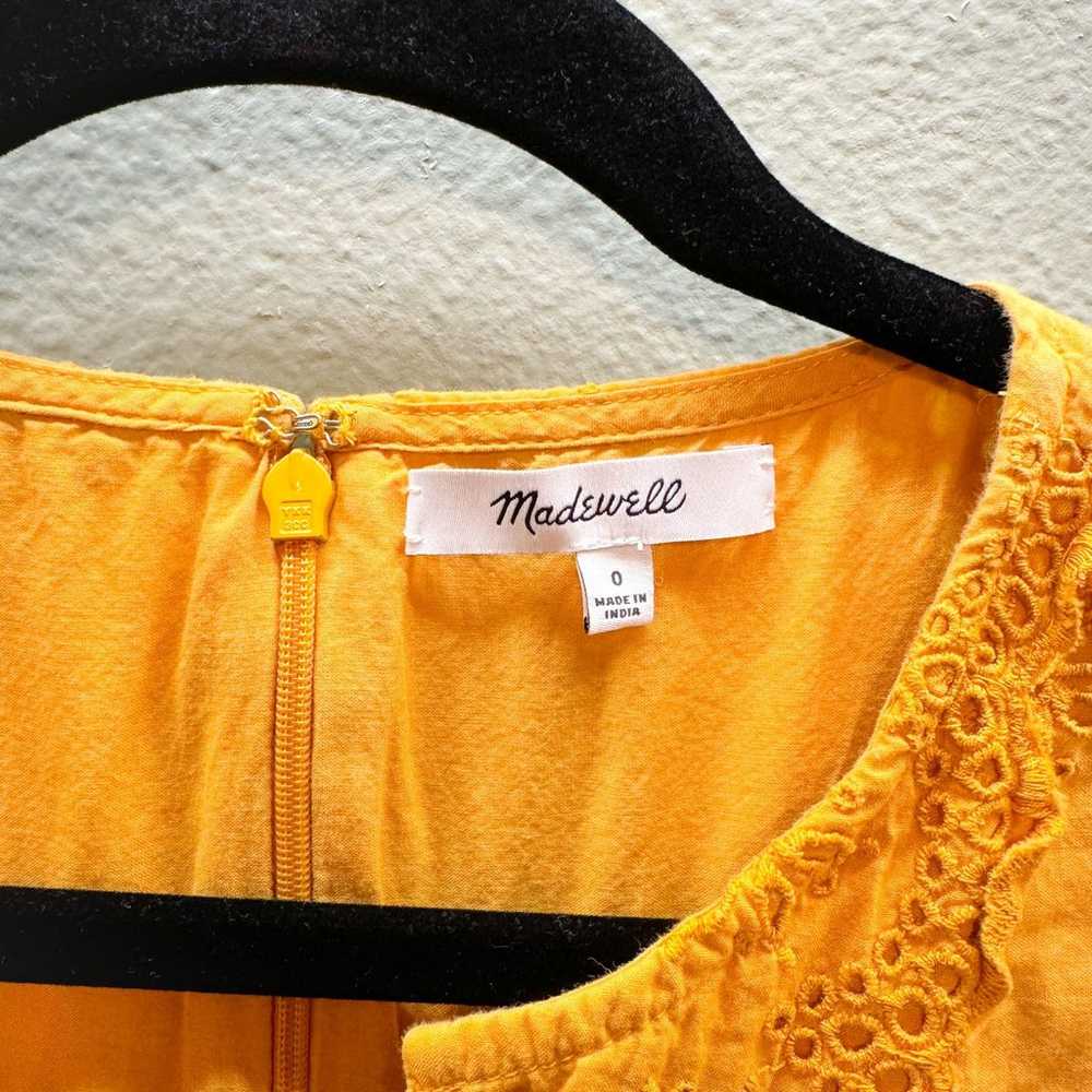 Madewell Mustard Yellow Scallped Eyelet Lined Mid… - image 4