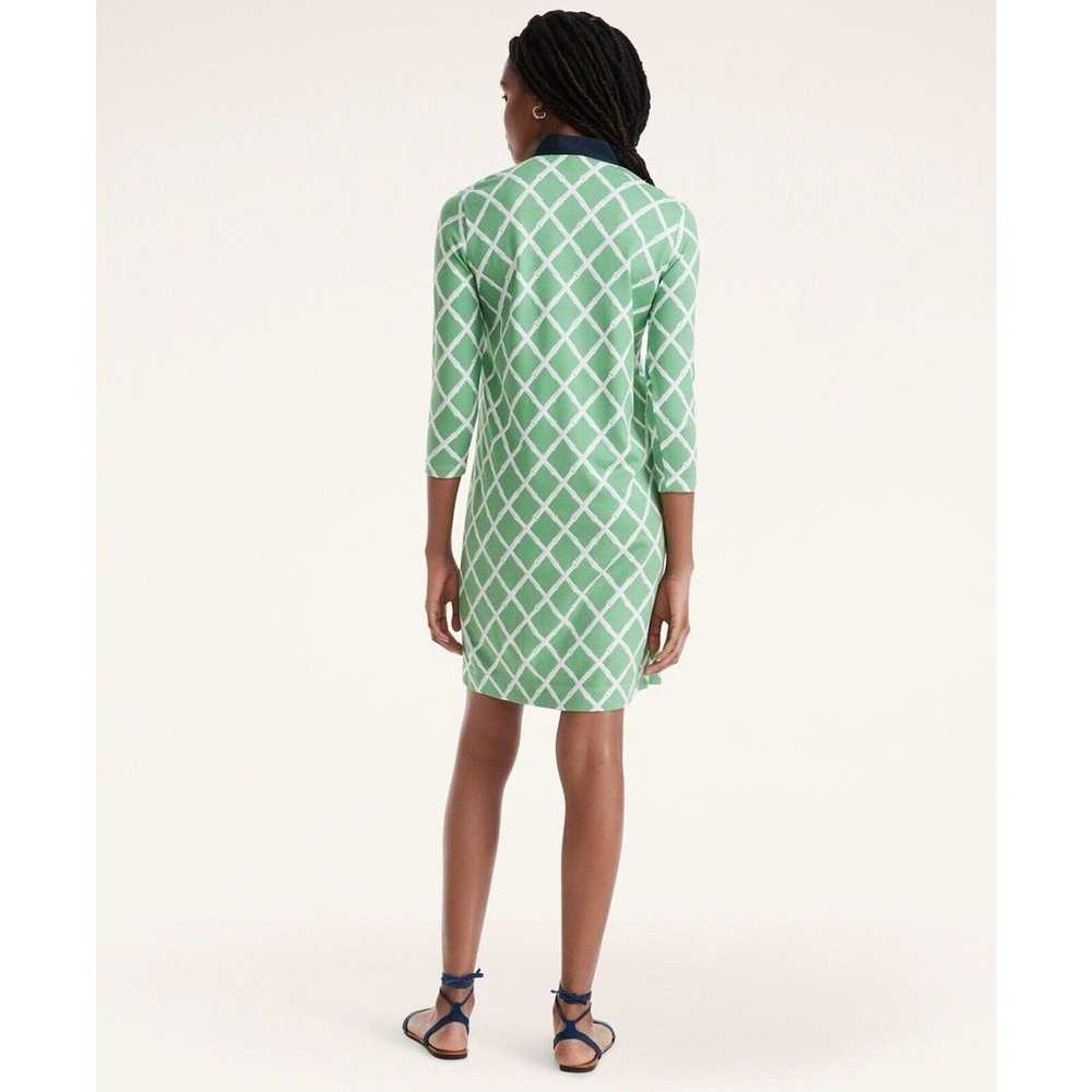 Brooks Brothers Ponte Mock Neck Printed Dress Gre… - image 2