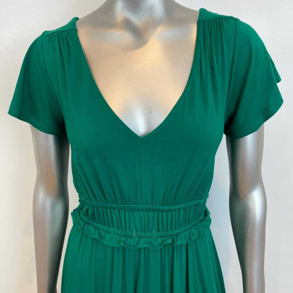 ANTHROPOLOGIE Green Short Sleeve Dress - image 2