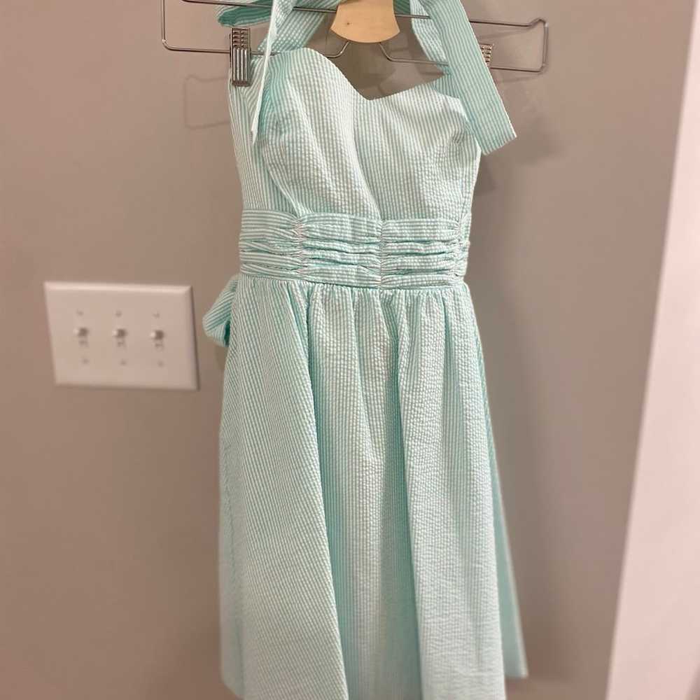 Mint Lauren James Seersucker Sweetheart Dress Siz… - image 4