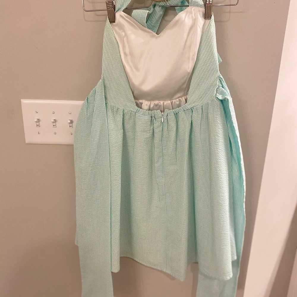 Mint Lauren James Seersucker Sweetheart Dress Siz… - image 8