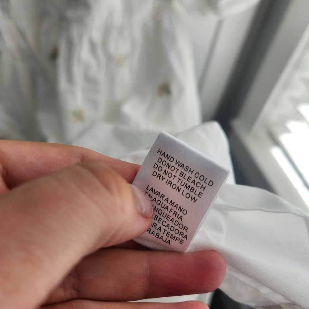 Moodie White Embroidered Poplin Midi Dress Puff S… - image 11