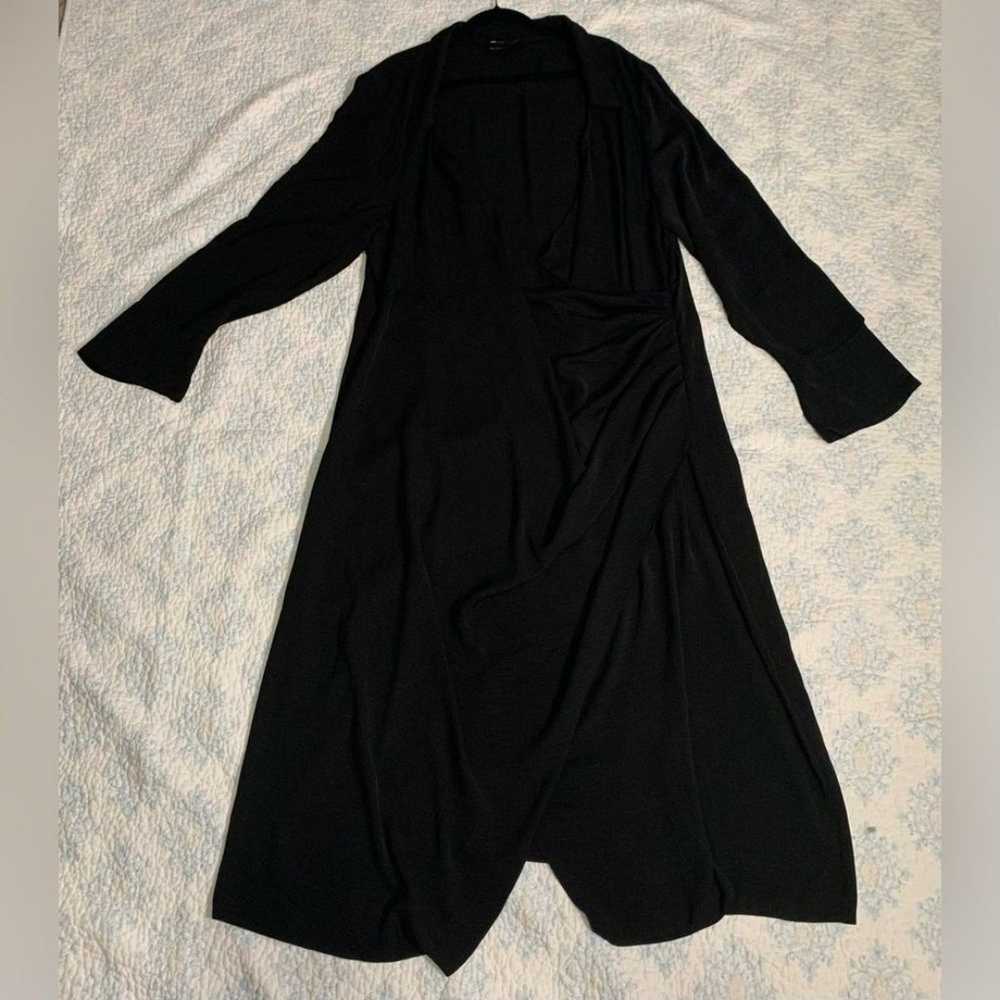 ASOS Design Curve Black Faux Wrap Collared Dress … - image 4