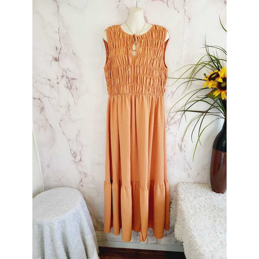 Donna Morgan Gemma Maxi Dress Orange Size 14 - image 1