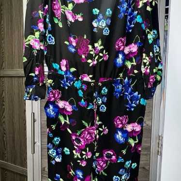 Juicy Couture Silk Floral Pants Jumpsuit Romper w… - image 1