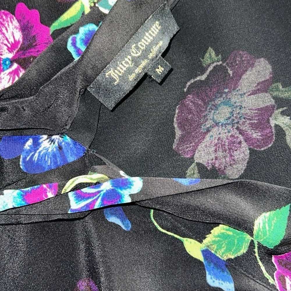 Juicy Couture Silk Floral Pants Jumpsuit Romper w… - image 6