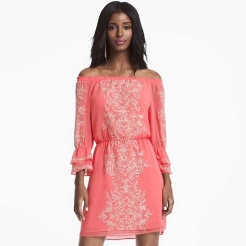 WHBM 570201364 Gelato Pink Silver Embroidery LS O… - image 11