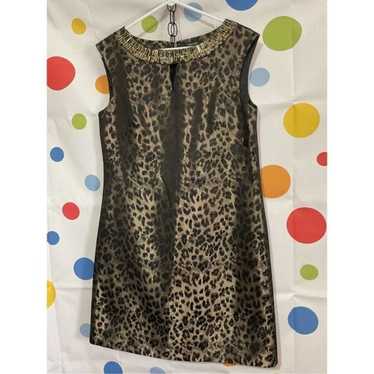 Tahari Arthur S. Levine Dress Size 6 Leopard Acce… - image 1