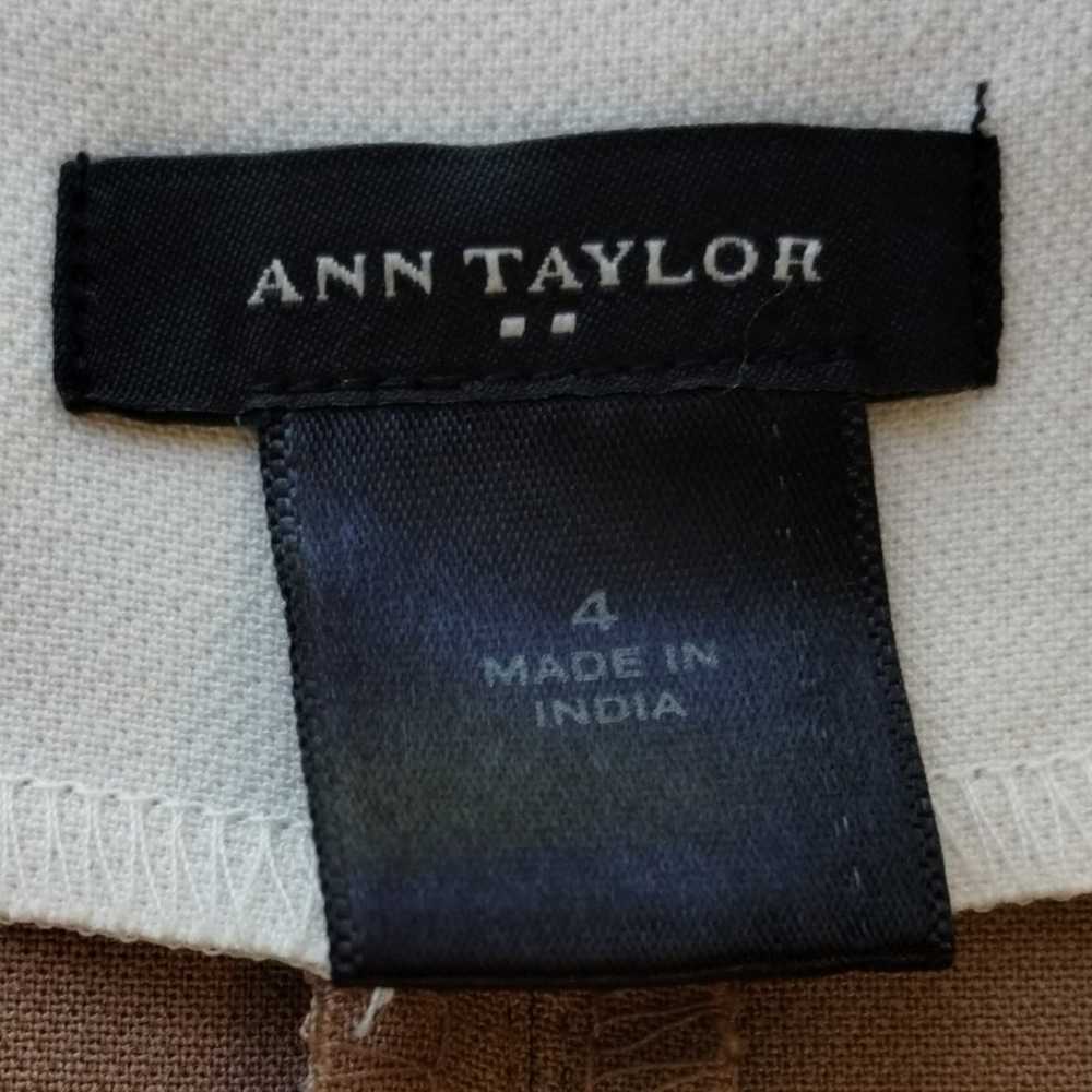 L Ann Taylor Women's Navy Cream Tan Striped Color… - image 5