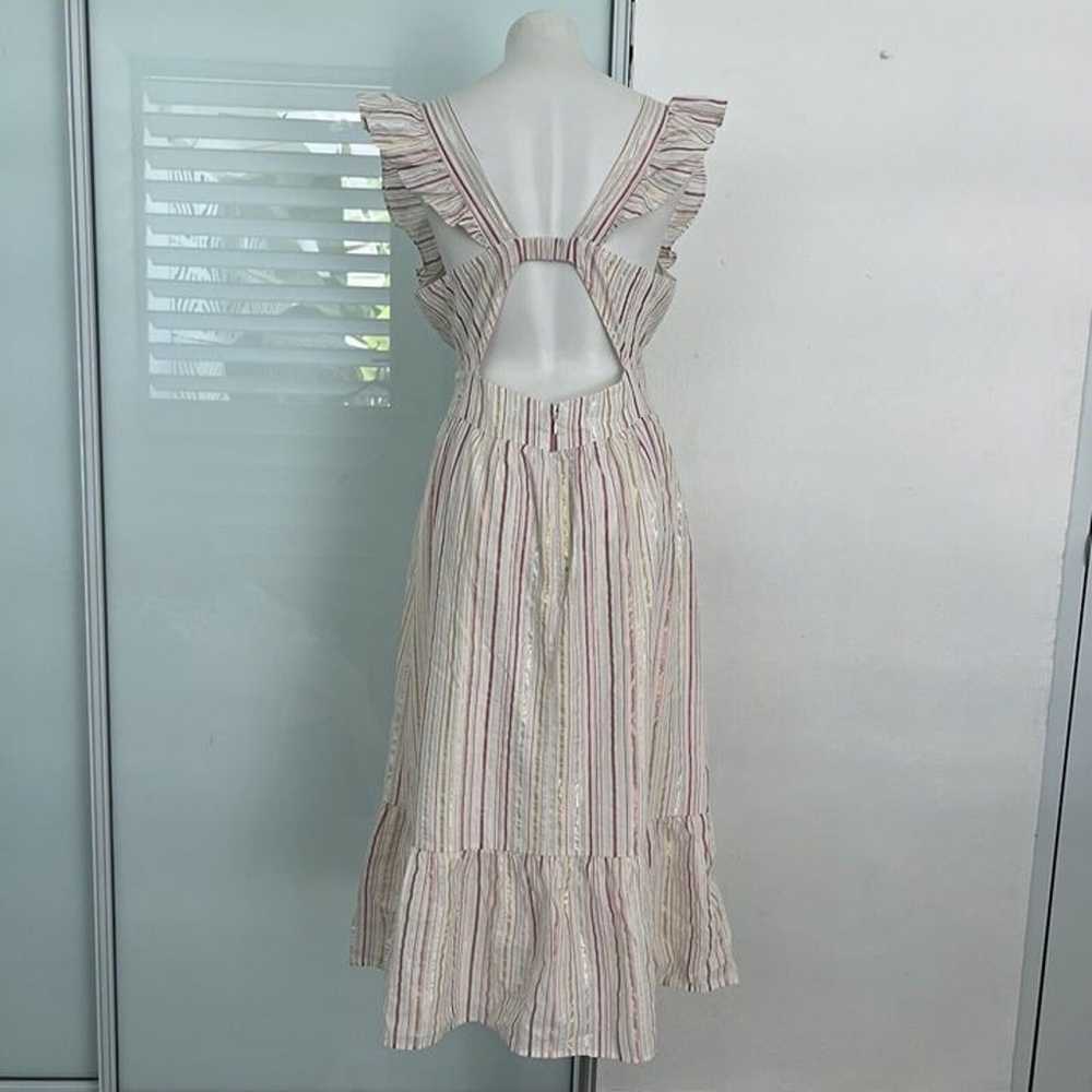Ann Taylor Midi Ruffle Cutout Back Dress Size 8 S… - image 10