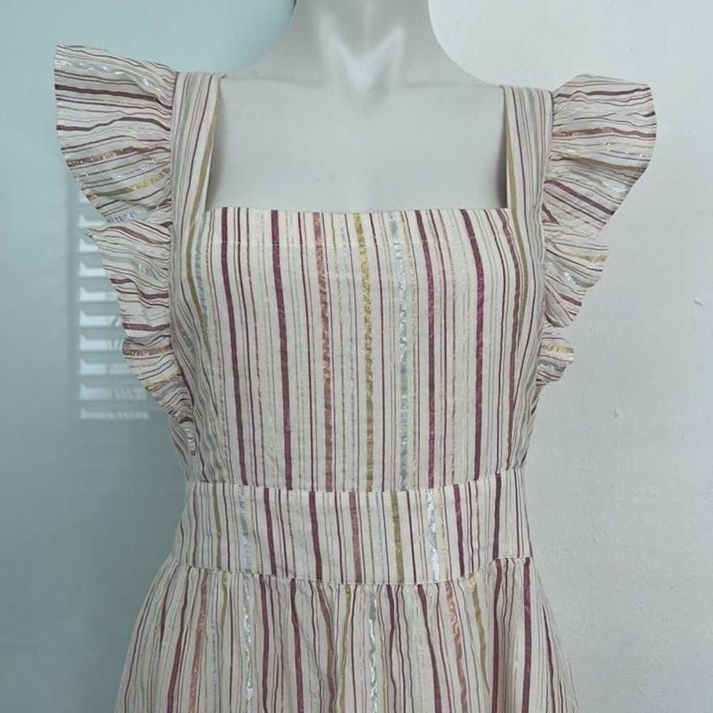 Ann Taylor Midi Ruffle Cutout Back Dress Size 8 S… - image 7