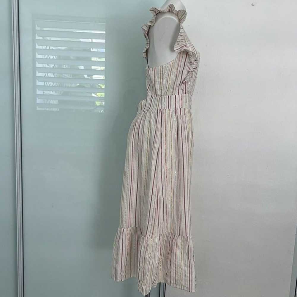 Ann Taylor Midi Ruffle Cutout Back Dress Size 8 S… - image 9