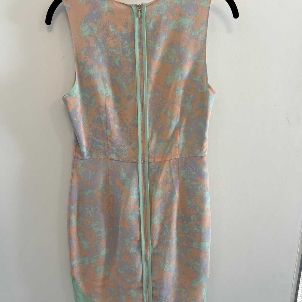 Line And Dot 100% Silk Pastel Monet Sheath Dress … - image 4