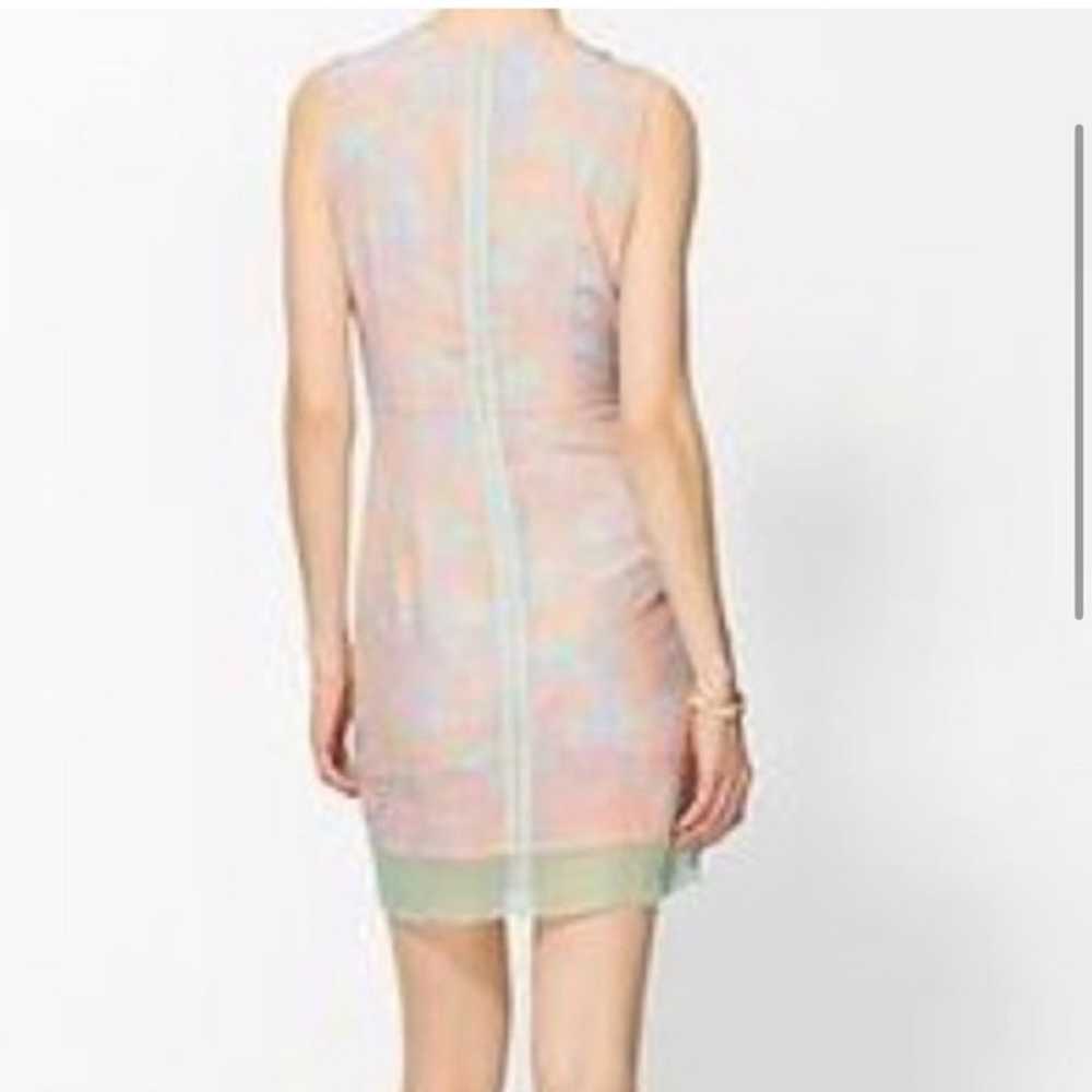 Line And Dot 100% Silk Pastel Monet Sheath Dress … - image 6