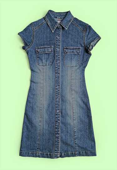 PIMKIE Vintage 90's Button Down Jean Denim Dress G