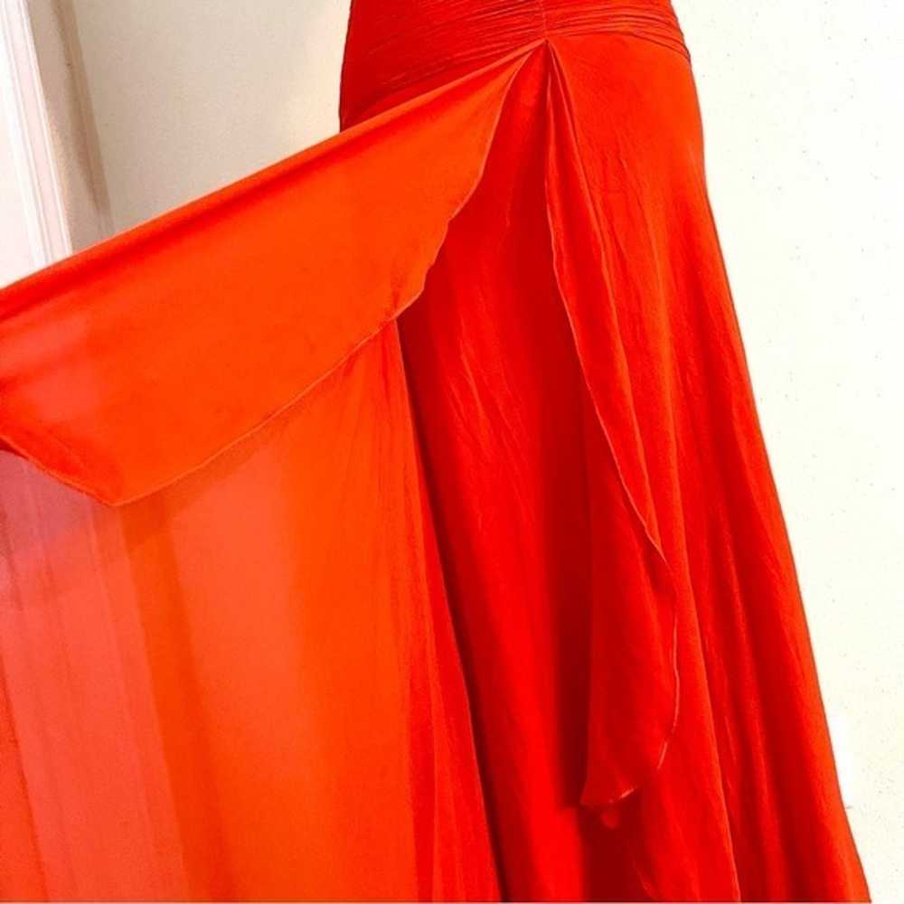 Tailored orange rhinestone sequins formal gown ma… - image 5