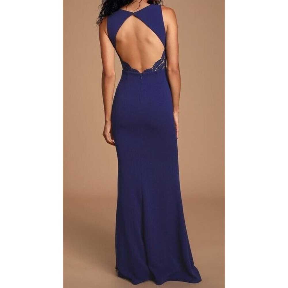 Lulus Dress Something to Remember Blue Lace Backl… - image 2