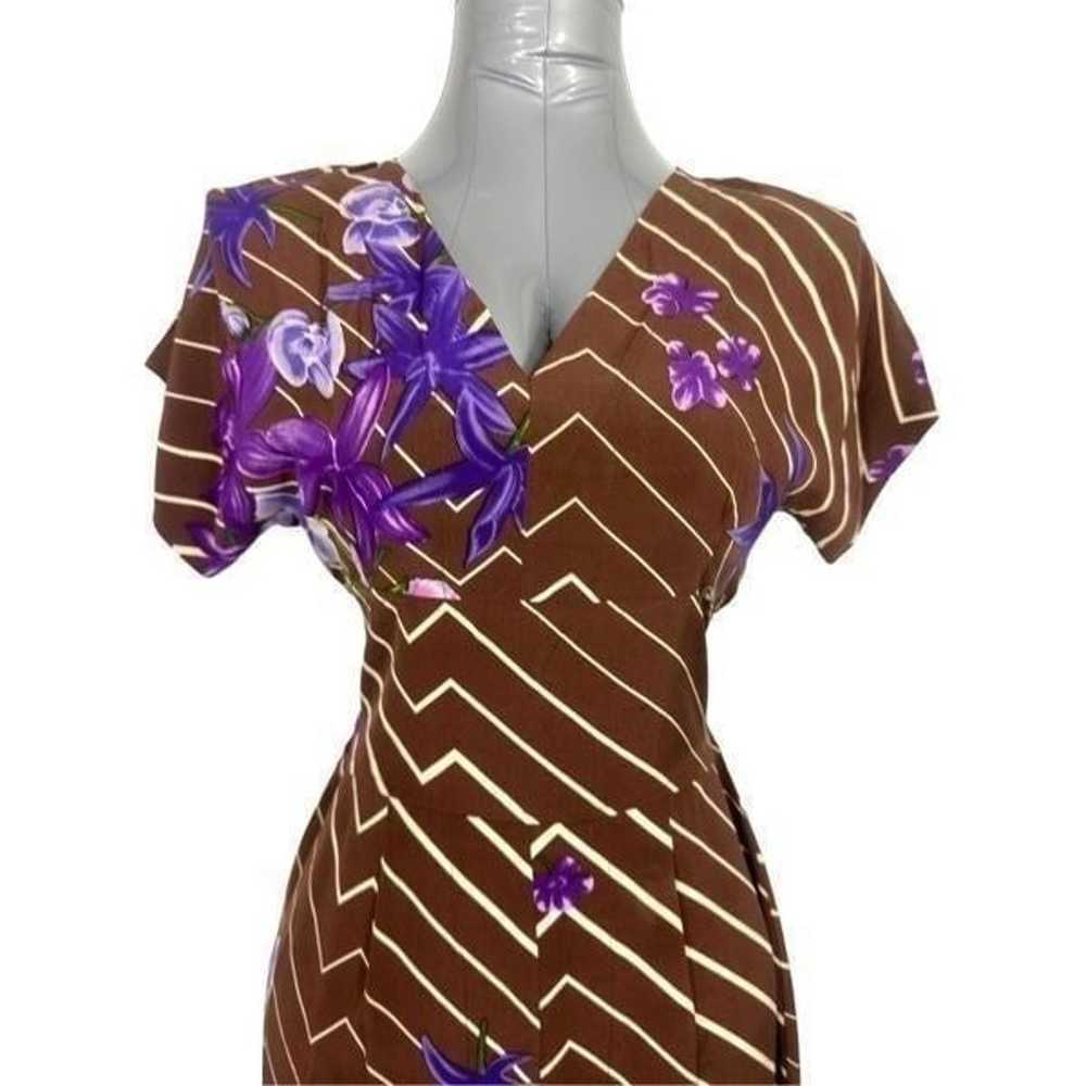 Tracy Reese Vintage Short Sleeve Abstract with Fl… - image 2