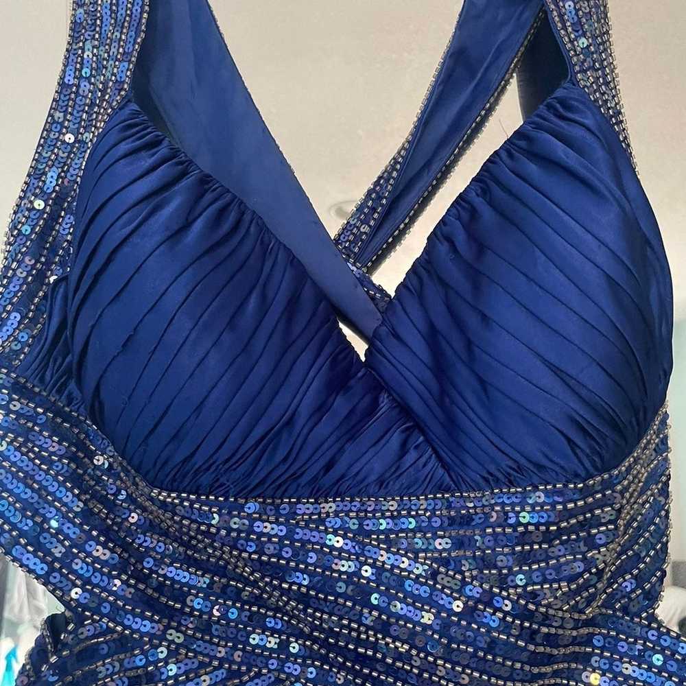 Bright blue prom dress - image 2
