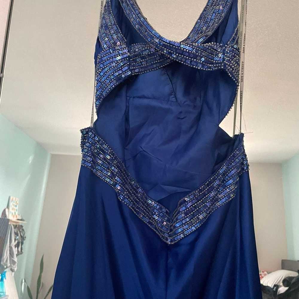 Bright blue prom dress - image 5