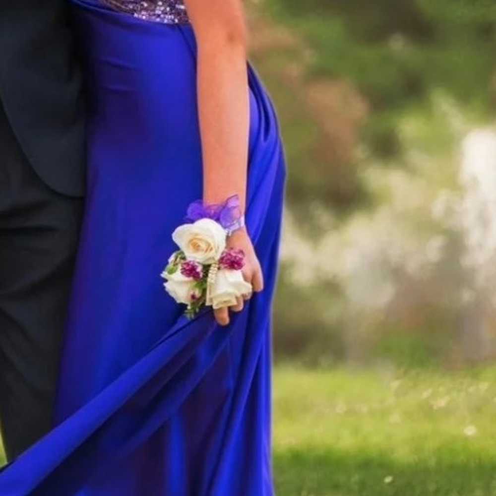 Bright blue prom dress - image 8