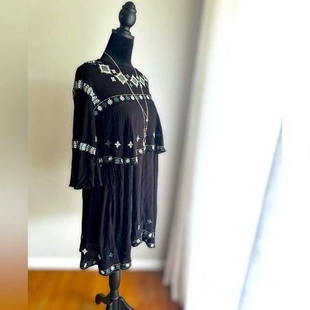 ZARA Embroidered Boho Festival Layered dress Size… - image 3