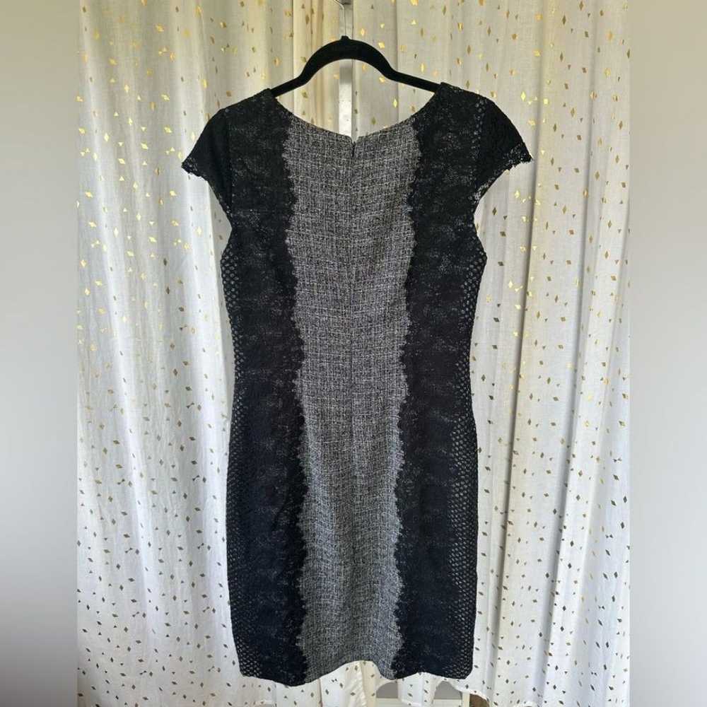 Betsey Johnson Tweed Lace Overlay Mixed Print Cap… - image 3