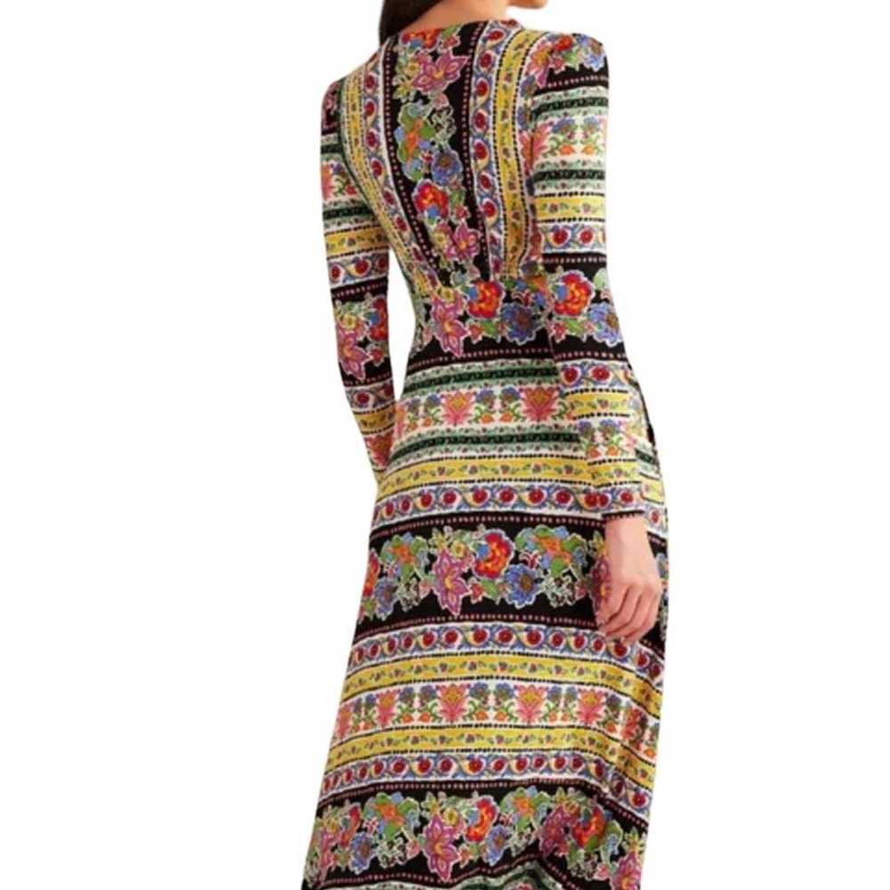 Boden V-Neck Jersey Midi Tea Dress Multi, Carnati… - image 3
