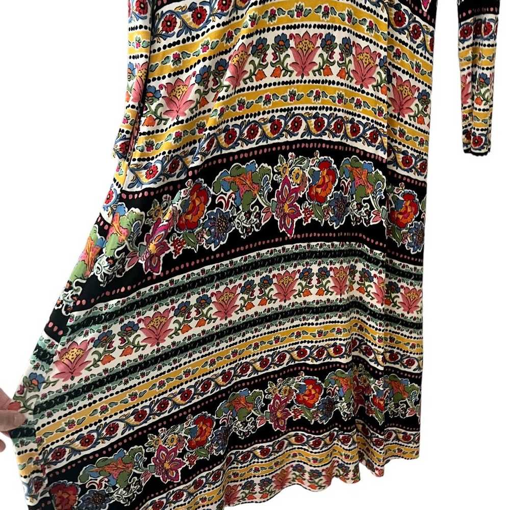 Boden V-Neck Jersey Midi Tea Dress Multi, Carnati… - image 7