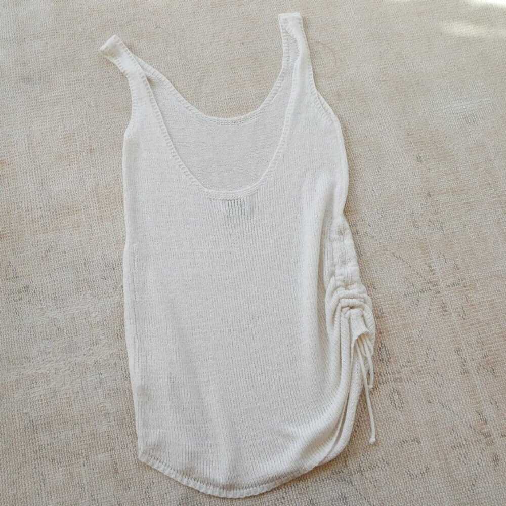 SNDYS | Byron Knit dress ruched tie side white ov… - image 6