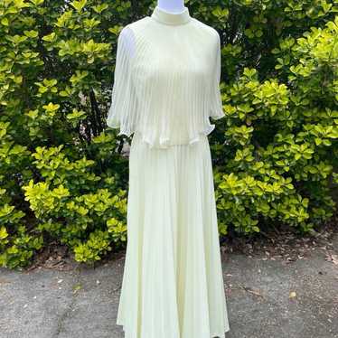 Vintage: Yellow Pleated Gown, by Miss Rubette Inc… - image 1