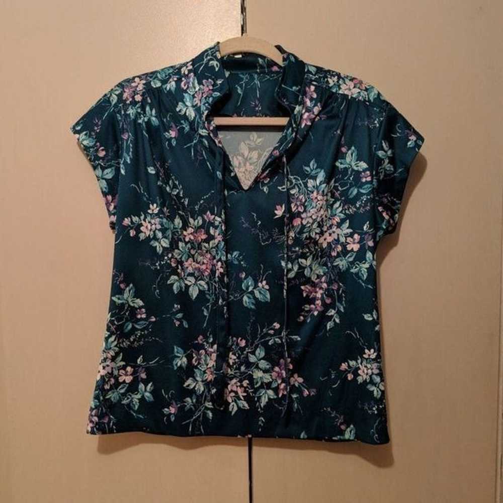 Vintage 2pc floral top & skirt set - image 5