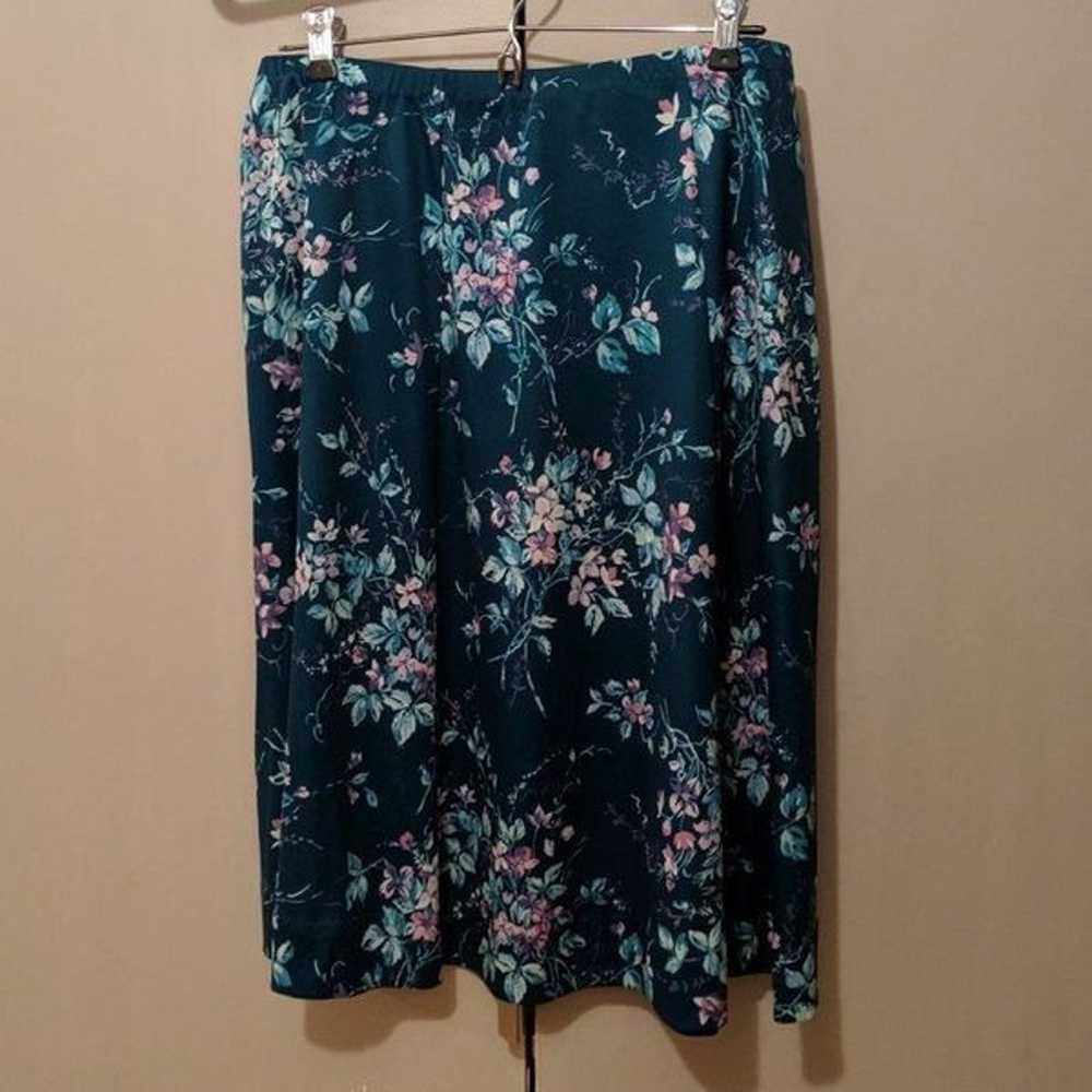Vintage 2pc floral top & skirt set - image 7