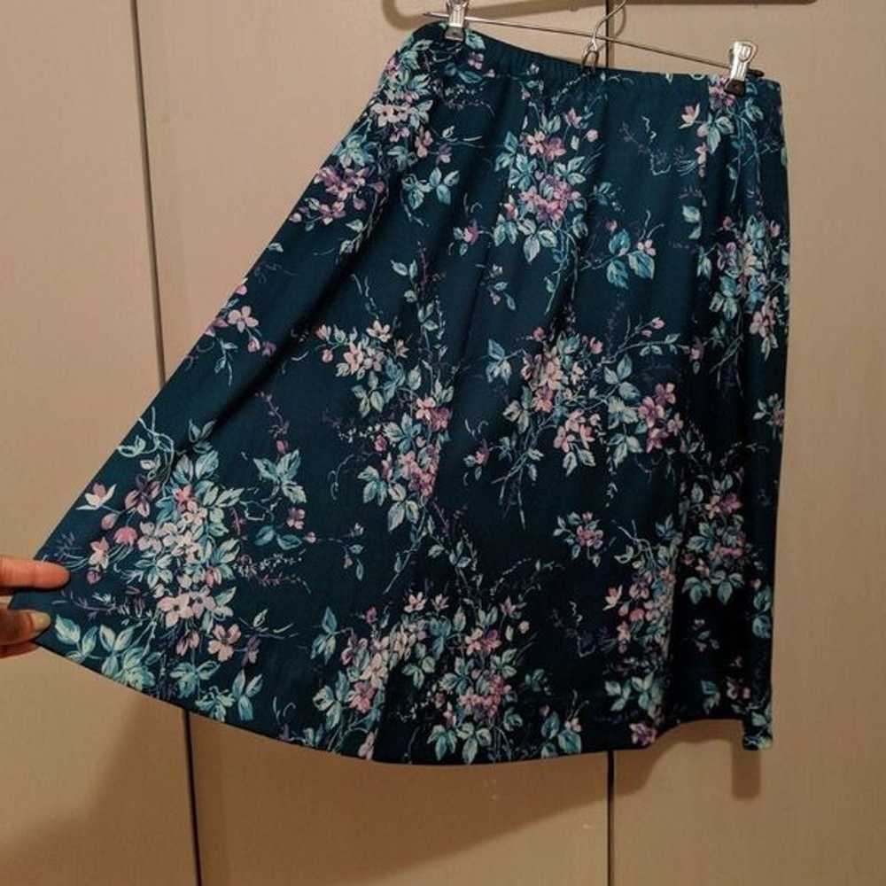 Vintage 2pc floral top & skirt set - image 8