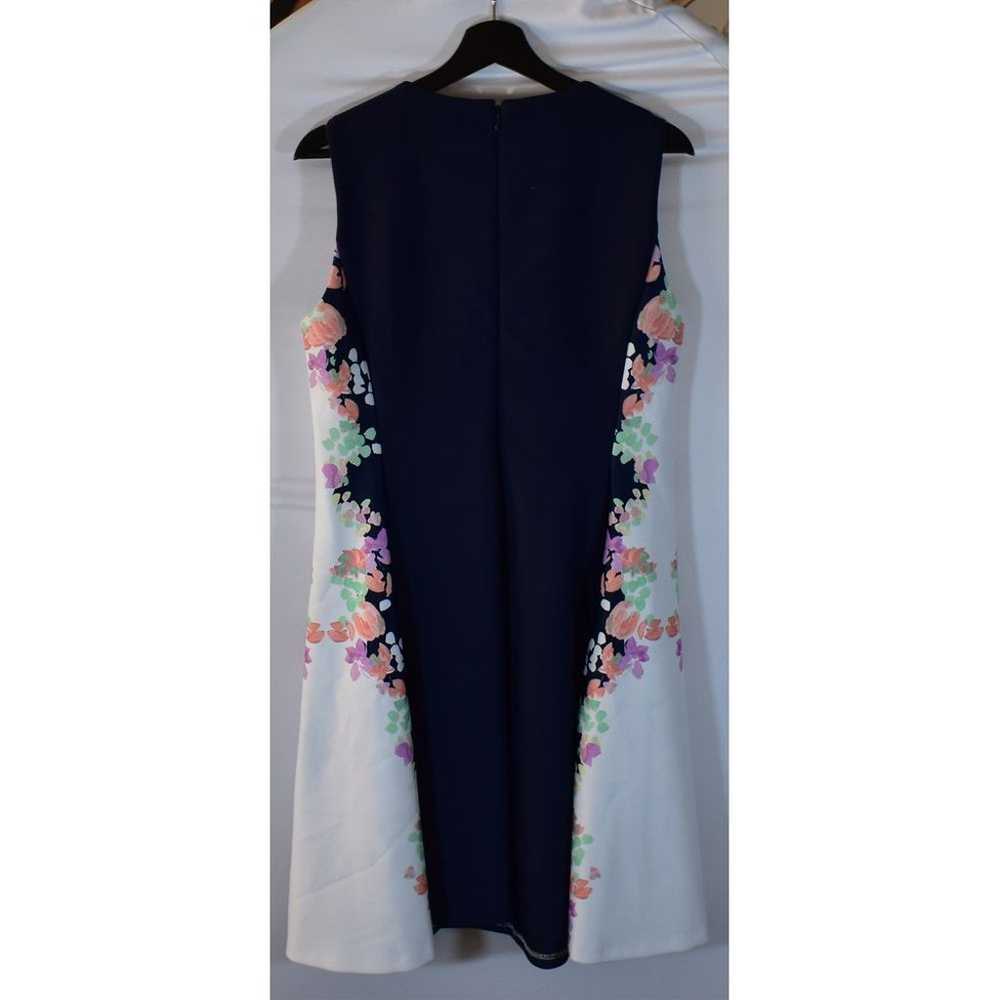 DKNY Elegant Navy Floral Sleeveless Dress Size 12 - image 2