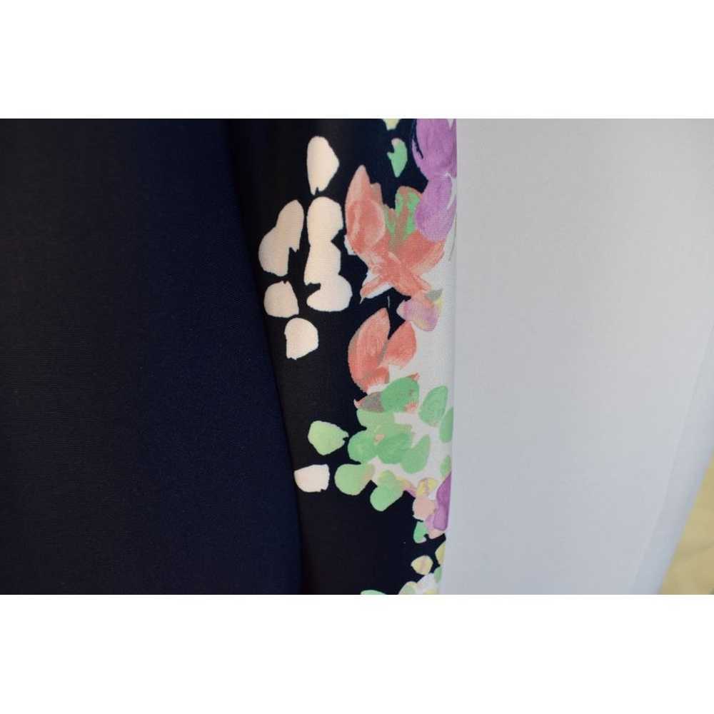 DKNY Elegant Navy Floral Sleeveless Dress Size 12 - image 4