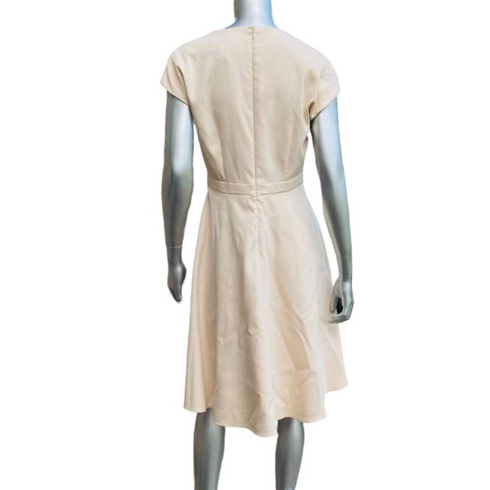 Gal Meets Glam Cream Fit & Flare Dress 8 - image 2