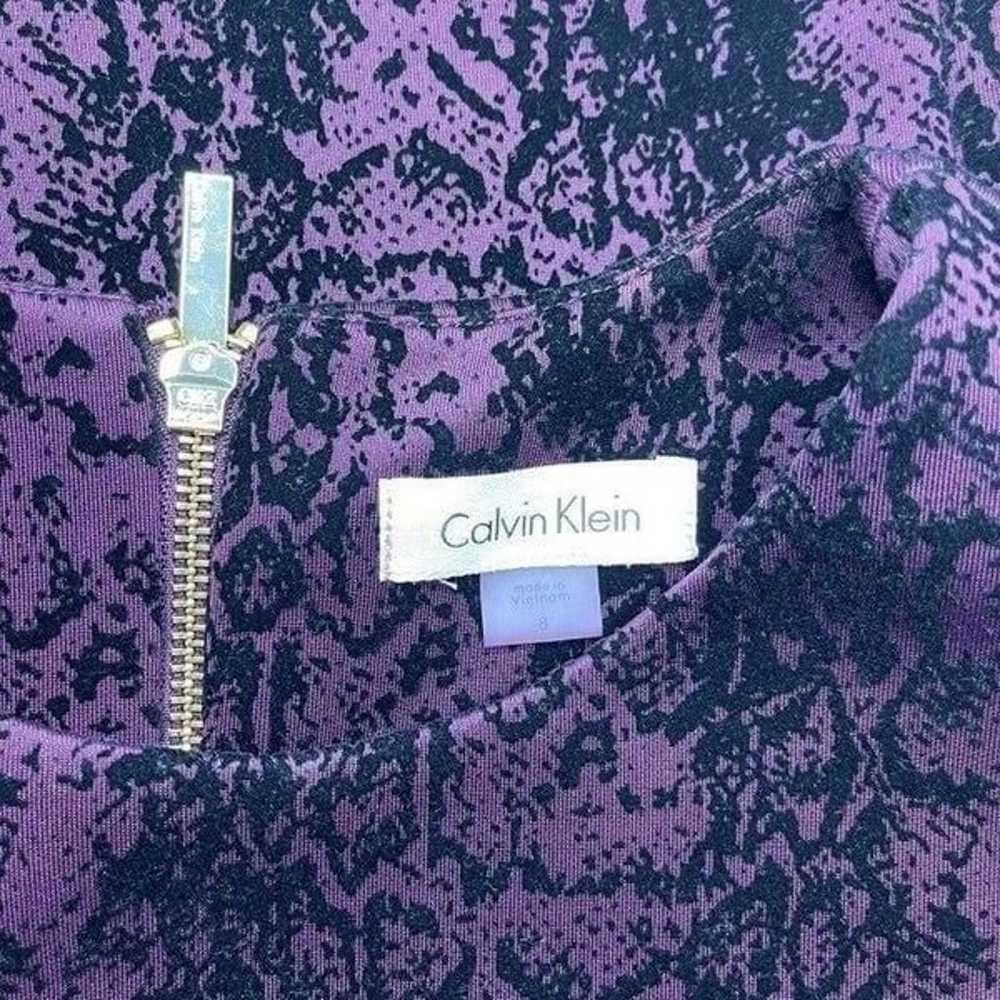 Calvin Klein Purple & Black Velvet Flocked Sheath… - image 11