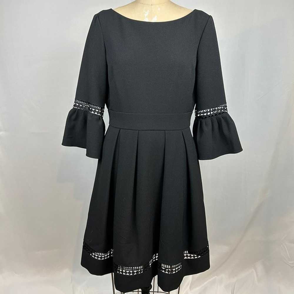 Eliza J Bell Sleeve Black Fit and Flare Pleated E… - image 3