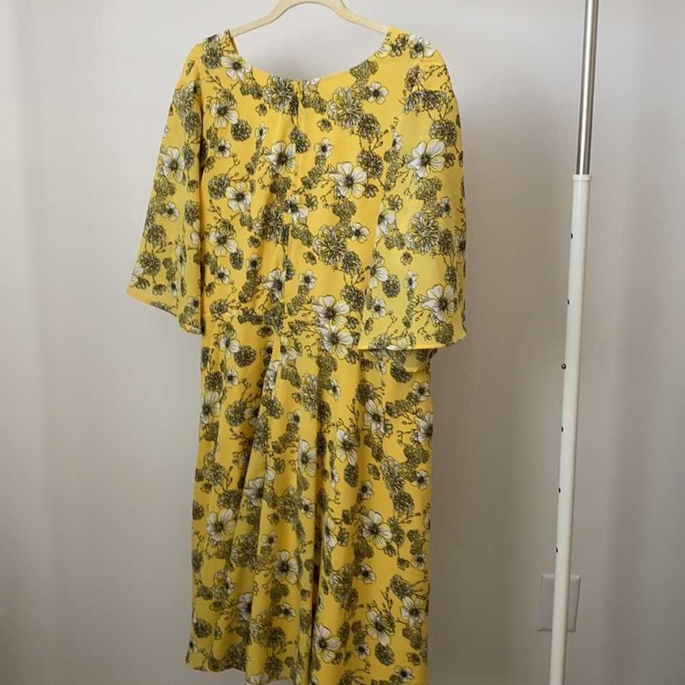 Torrid Yellow Floral Faux Wrap Dress Size: 20 - image 5
